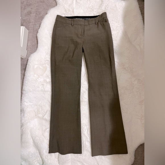 Express Editor dress pants size 2 straight leg Dark Tan khaki / brown beige - Picture 11 of 14